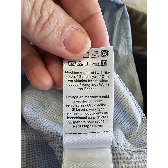 UNTUCKit Mens Boyden Button up Dress Shirt Size Large White Blue Style 40470 - Picture 5 of 5